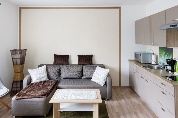 Wohnzimmer mit Küchenzeile