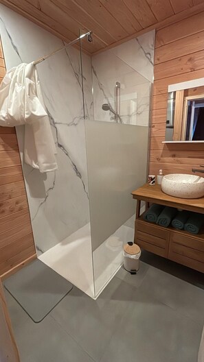 Shower, hair dryer, soap, toilet paper - Le chalet Super Géants, Le Slalom - 14 pers - Mountain view (Saint François Longchamp)