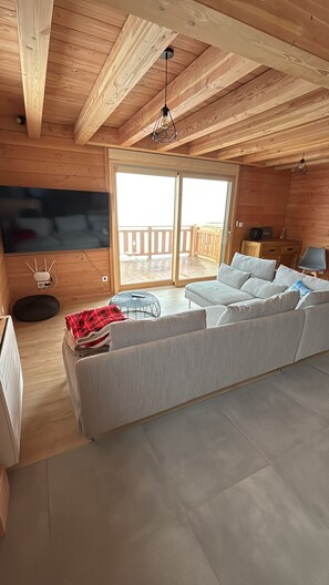 Smart TV, fireplace, video games - Le chalet Super Géants, Le Slalom - 14 pers - Mountain view (Saint François Longchamp)