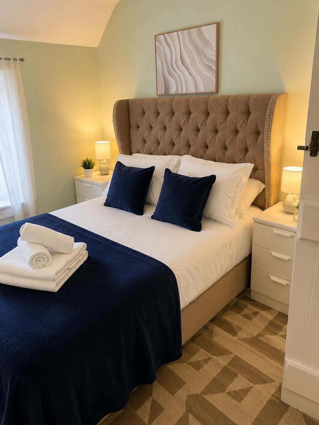 2 bedrooms, iron/ironing board, free WiFi, bed sheets