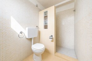Ducha, secador de pelo, toallas