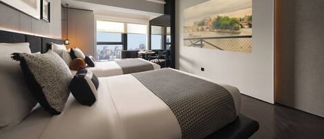 클래식 트윈룸, 하우스키핑, 시내 전망 | 객실 내 금고, 암막 커튼, 다리미/다리미판