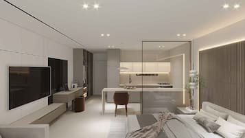 Studiosuite – classic, sjøutsikt | Wi-fi (inkludert) og sengetøy