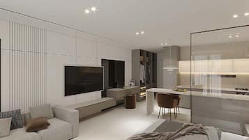 Studiosuite – classic, sjøutsikt | Wi-fi (inkludert) og sengetøy