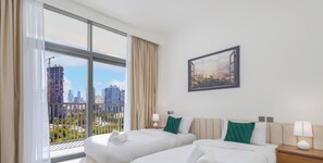 Apartment, Balcony | Blackout drapes, iron/ironing board, free WiFi - LUX The Hadley JVC Suite (Dubai)