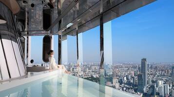 Suite panorámica, hidromasaje, vista a la ciudad | Vista desde la habitación