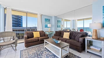 Leilighet – signature, 2 soverom, balkong, strandutsikt | Oppholdsrom