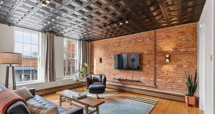 Brick Loft | Historic Downtown Walk-Up + Parking