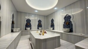 Salle de soins pour les couples, sauna, bain de vapeur, bain turc/hammam