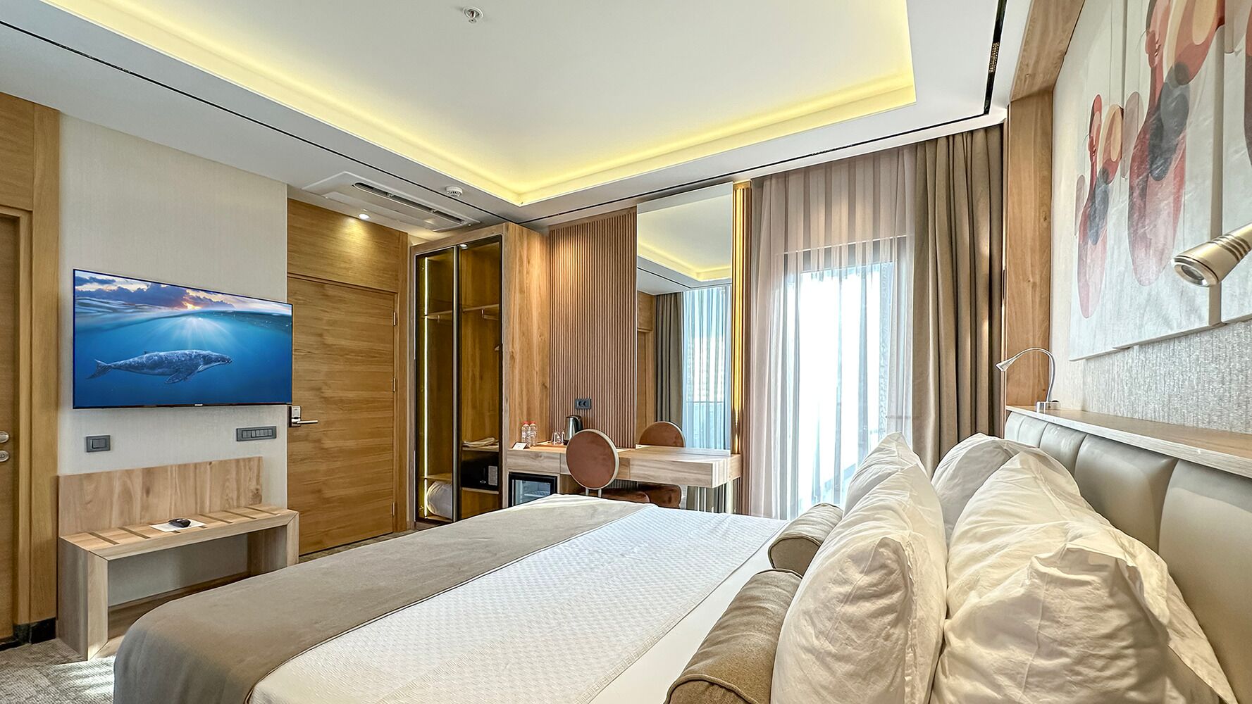 Standard-Doppelzimmer, Balkon, eingeschränkter Meerblick