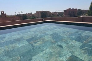Pool - Sunny Marrakech Retreat | Stylish Apartment with Rooftop Pool & Padel Courts (Marrakesh)