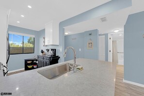 Fridge, microwave, oven, stovetop - 2B/2B Fairview Isles 104, Walk to Beach, Heated Pool! (Fort Myers Beach)