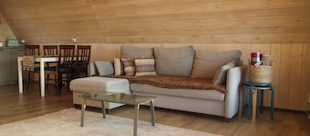 Charming A Frame sauna villa with mountain view in Almaty.