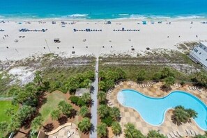 A heated pool - Sterling Beach 1202 Luxury Beachfront, Heated Pool, Walk in Shower, FREE Golf (Panama City Beach)