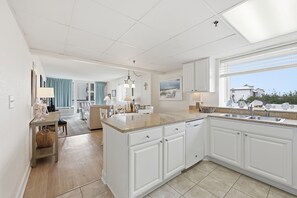 Fridge, microwave, oven, stovetop - Bridgewater 328 Oceanfront 2BR | Lazy River + Beach Access (Pawleys Island)