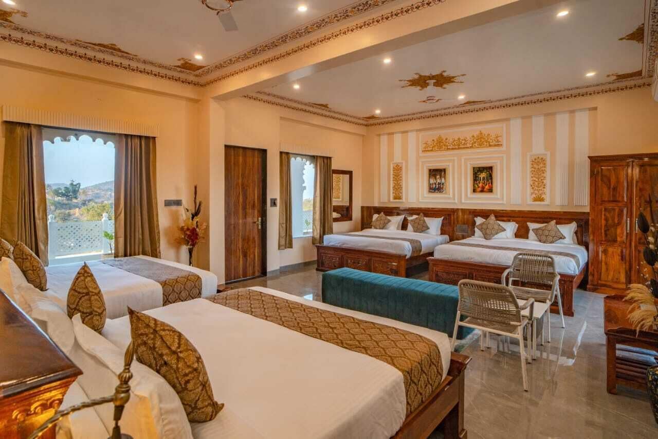 Kamar Quadruple Keluarga, pemandangan gunung | Meja kerja dan Wi-Fi gratis