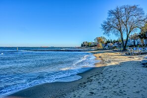 On the beach - Spacious beachfront home with decks, gas grill, wet bar, gas fireplace, and W/D (Annapolis)