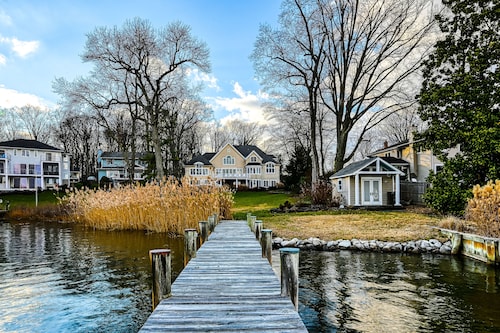 Beautiful waterfront home on The Chesapeake Bay with private dock & beach access