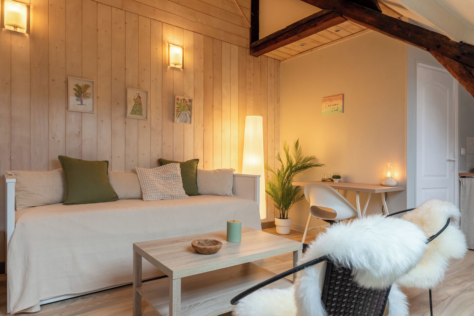 1 bedroom, desk, iron/ironing board, travel crib