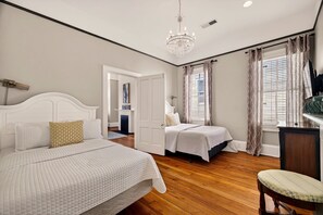 2 bedrooms, iron/ironing board, free WiFi, bed sheets - Bright 2BR Historic Apartment Overlooking Forsyth Park by Lucky Savannah (Savannah)