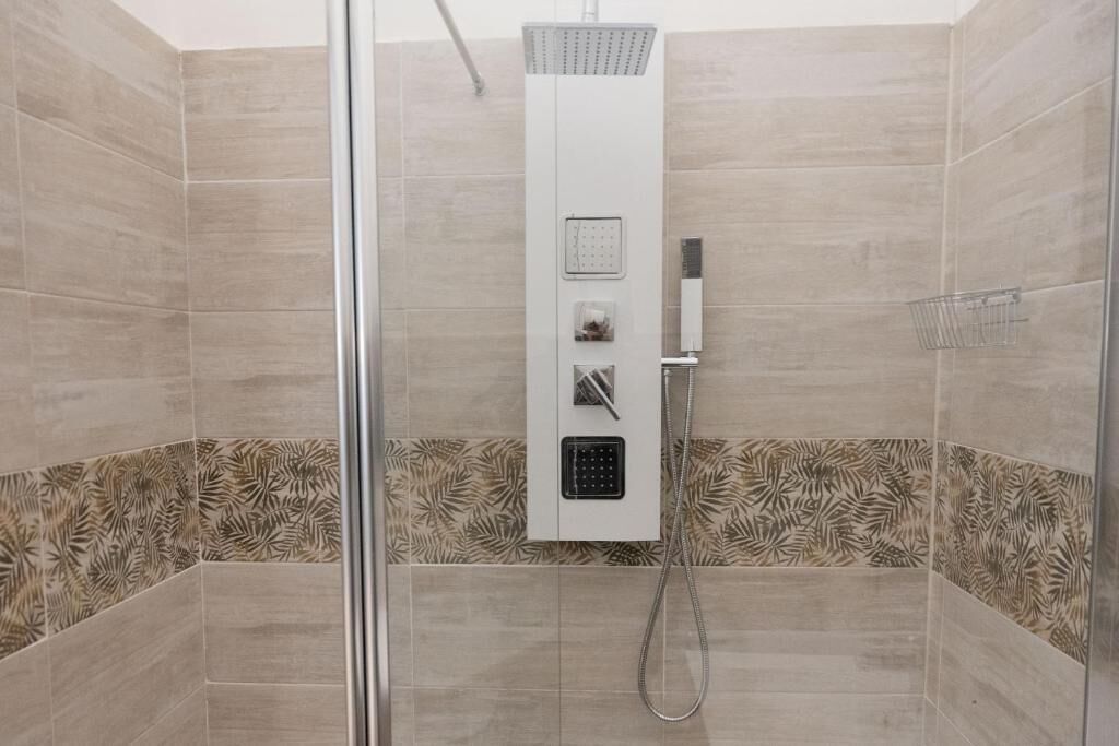 Hair dryer, towels, toilet paper