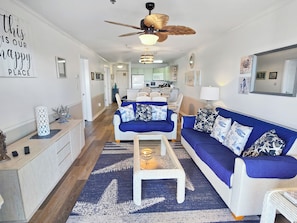 Living area - North OC 2 Bedroom Condo with Pool! Harbour Club #12G (Ocean City)