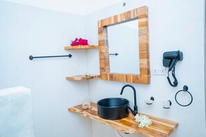 Deluxe Double Room, Balcony, Beach View | Bathroom | Shower, hair dryer, towels, soap - CZR Celebrate Zanzibar Rhythm (Jambiani)