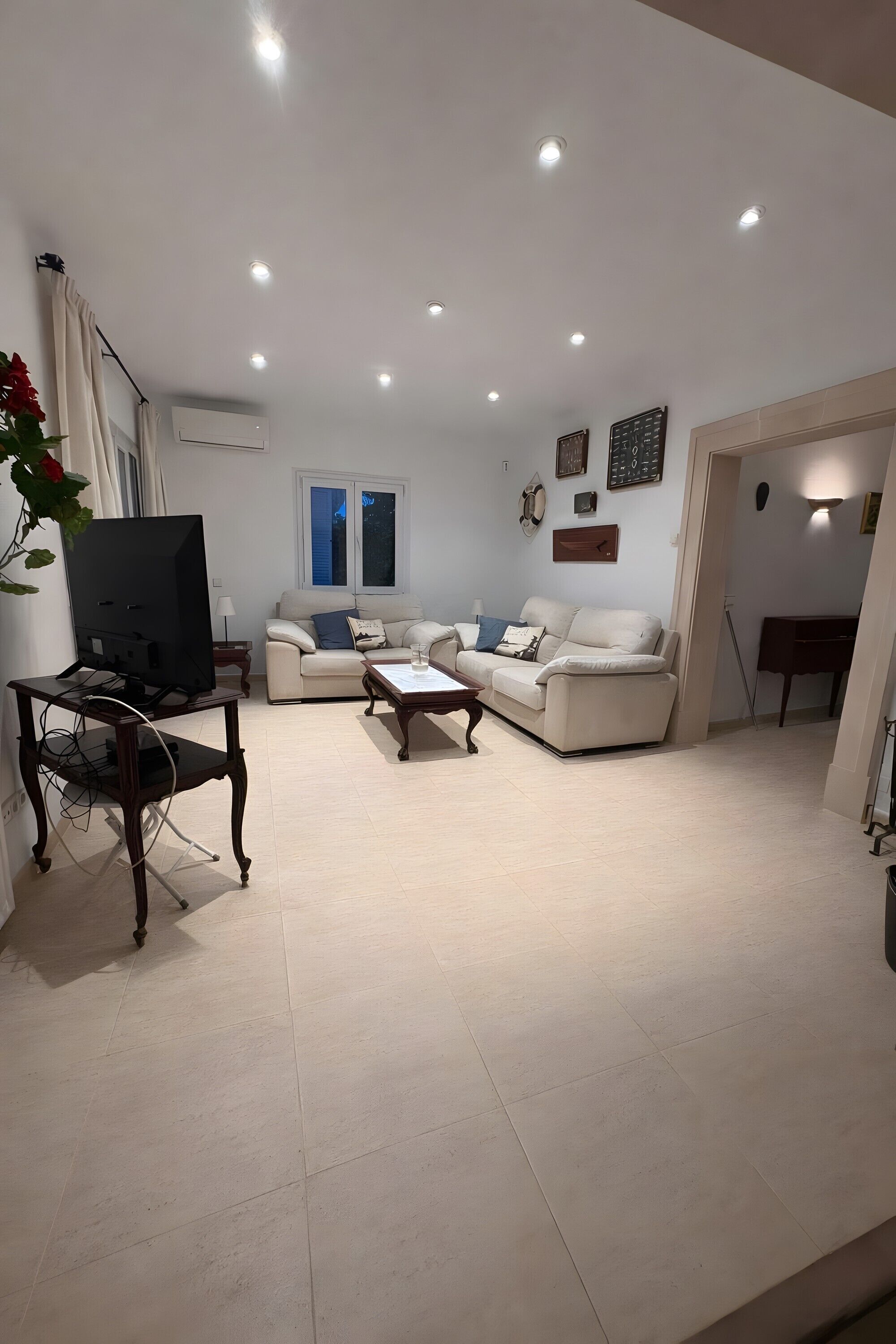 TV, mesa de pingue-pongue