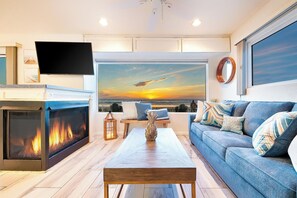 Fernseher, Kamin