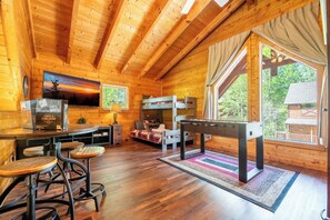 Games room - Cozy 1BD+Loft w/ Hot Tub! Fireplace + Pool Access! (Pigeon Forge)