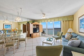 Living area - NEW! Pelican Beach 1107 1-Bedroom Condo with Beach view (Destin)