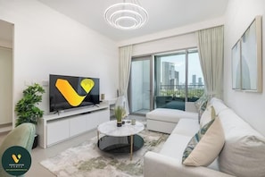 Luxury Apartment, Balcony, City View | Living area - Vogue | Downtown with Direct Access to Dubai Mall (Dubai)