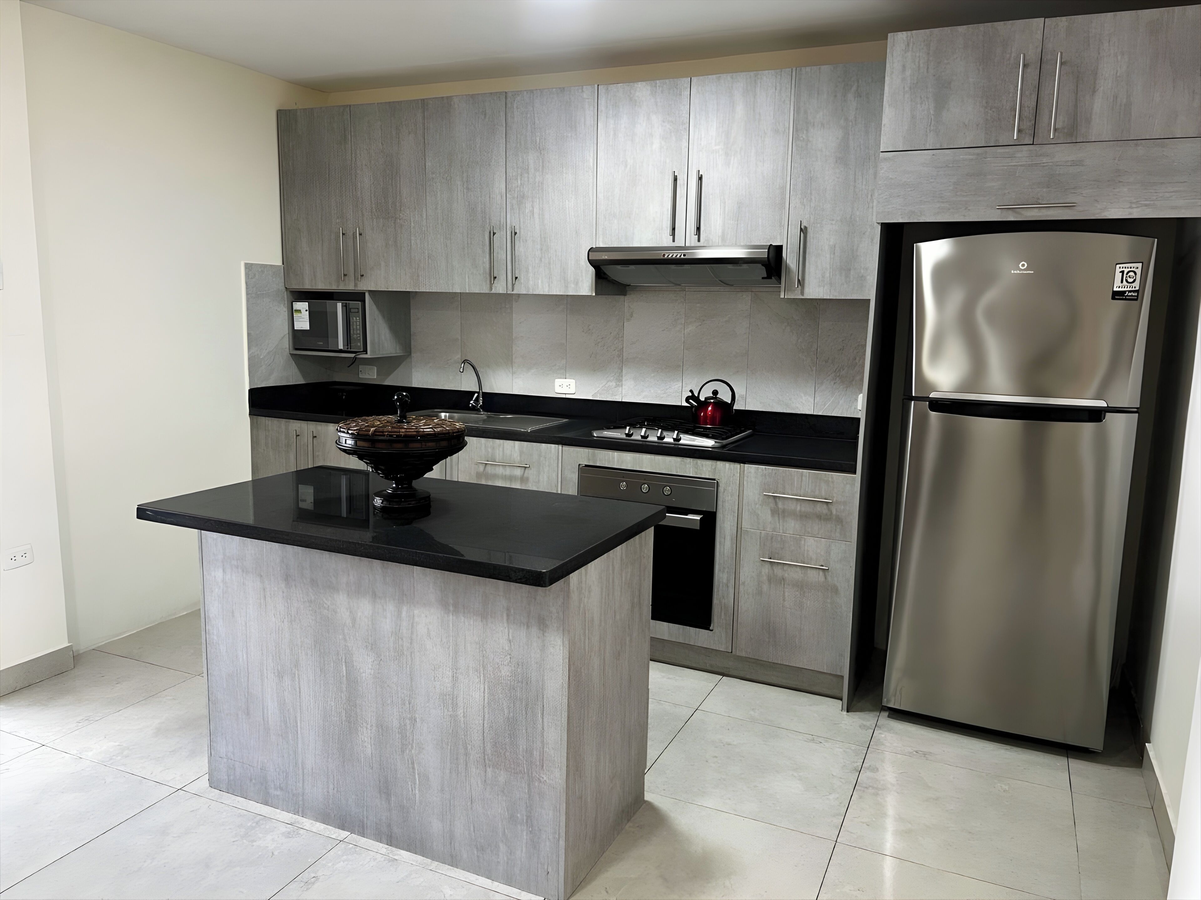 Microwave, oven, stovetop, dishwasher