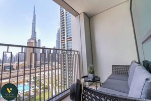 Luxury Apartment, Balcony, City View | Balcony - Vogue | Downtown with Direct Access to Dubai Mall (Dubai)