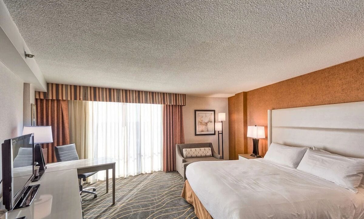 Bedroom. Interior and views may vary based on location and availability