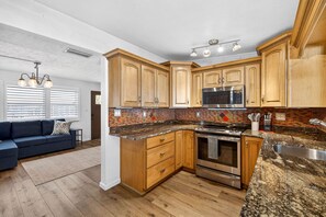 Fridge, microwave, oven, stovetop - Pet-Friendly Coastal Stay | Near Gulf Beaches (Seminole)