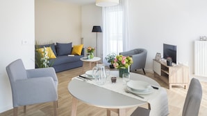 Leilighet – deluxe, 2 soverom | Frokostområde