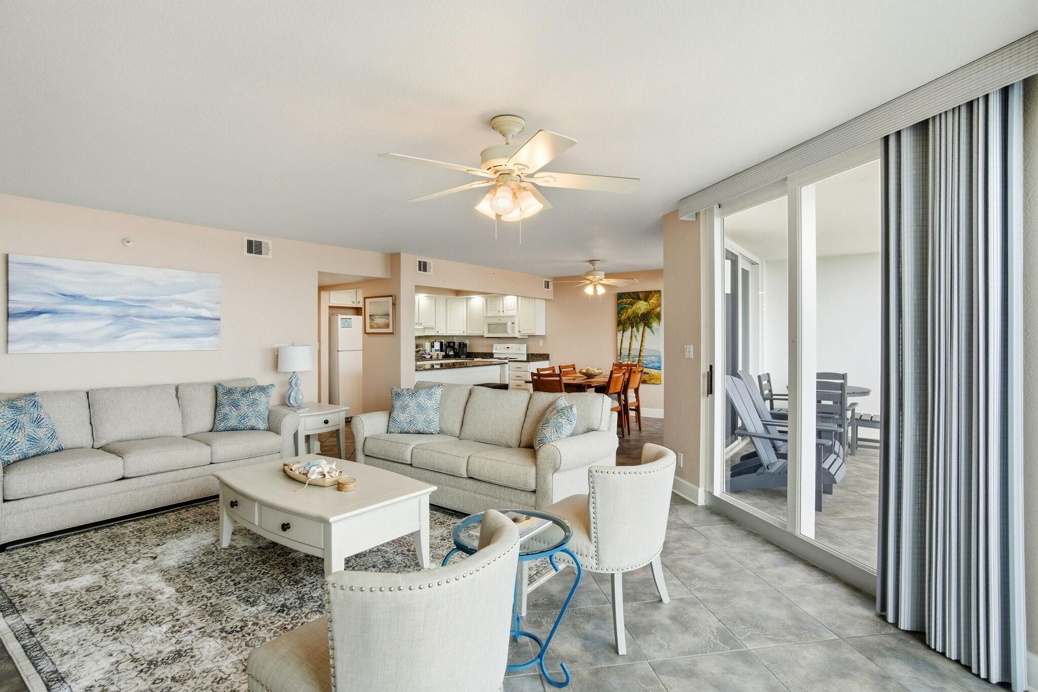 Condo, 1 King Bed with Sofa bed (SeaSpray West 303-Gulf Front) | Living area
