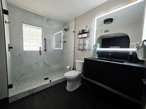 Shower, hair dryer, towels, soap - Gulf View on Bay- Newly Renovated (Palm Harbor)