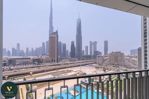 Luxury Apartment, Balcony, City View | Balcony - Vogue | Downtown with Direct Access to Dubai Mall (Dubai)
