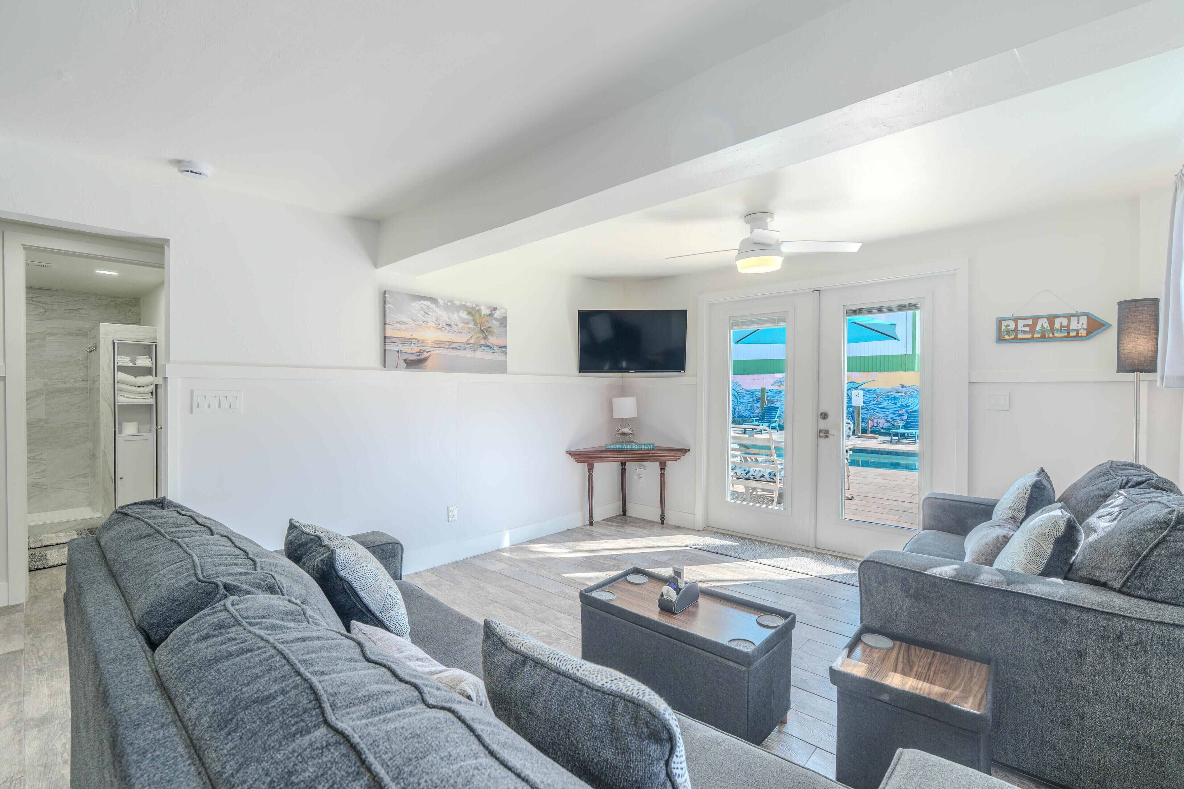 Hus, 2 queensize-senger (Bonita Aqua) | Oppholdsområde