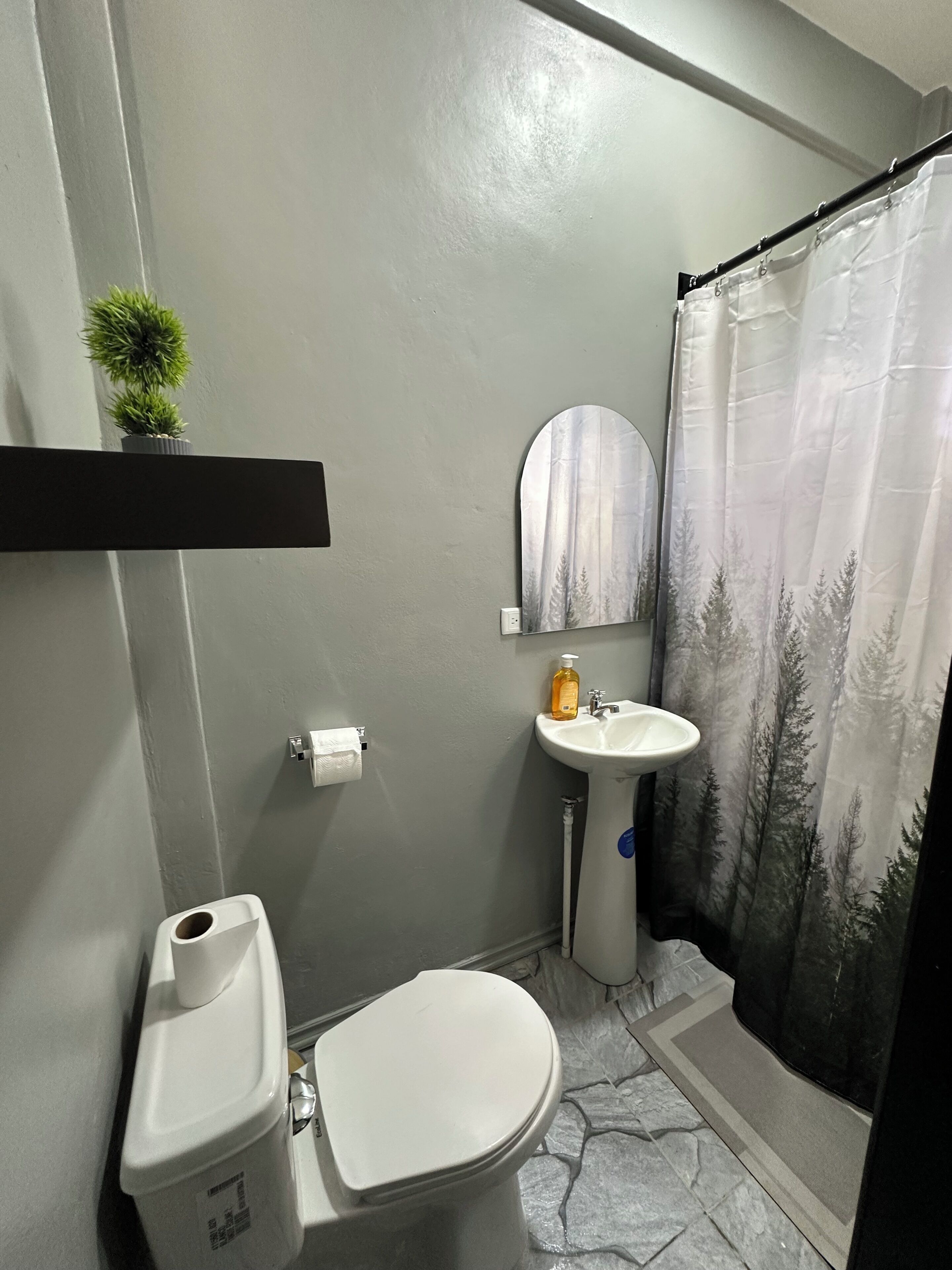 Basic Single Room, Patio, Courtyard View | Bathroom | Towels, soap, shampoo, toilet paper