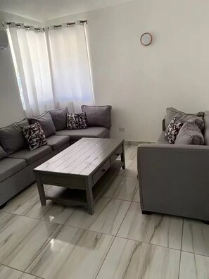 Living area - Double Room 300 at the Hotel Legendario (Sosúa)