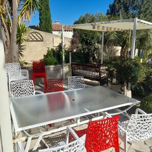 Outdoor dining - Apartment 4 pers classé ***,proximité Calvi/Calenzana (CALENZANA)