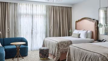 Frette Italian sheets, premium bedding, memory-foam beds, in-room safe