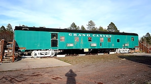 Unclassified image, 2 of 69, button - Railcar on Historic Route 66 (Williams)