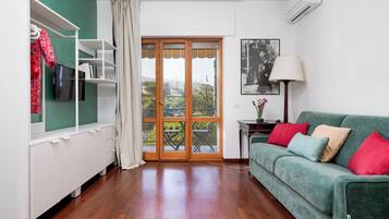 Design Apartment, Balcony, City View | Living area