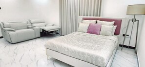 Iron/ironing board, WiFi, bed sheets - Spacious 4-bedroom villa in serene Ajman with AC comfort (CH8X+4C9 - Al Zahya - Ajman)