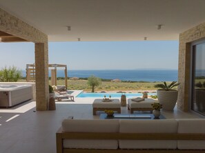 Terrace/patio - 5* Luxury Seaview Villa Plant 1 with pool (Novalja)