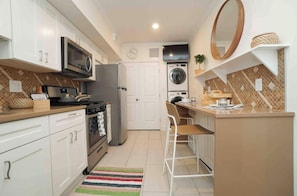 Microwave, oven, stovetop, dishwasher